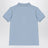 Light blue cotton polo shirt with logo embroidery