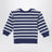 Felpa a righe bianca/blu navy con stampa