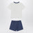 White/blue Polo Bear two-piece set