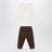 Completo Polo Bear color crema in cotone