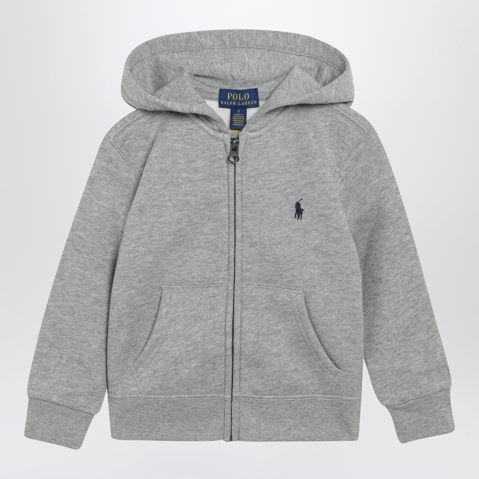 Grey zip-up hoodie