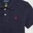 Polo blu navy in cotone con logo