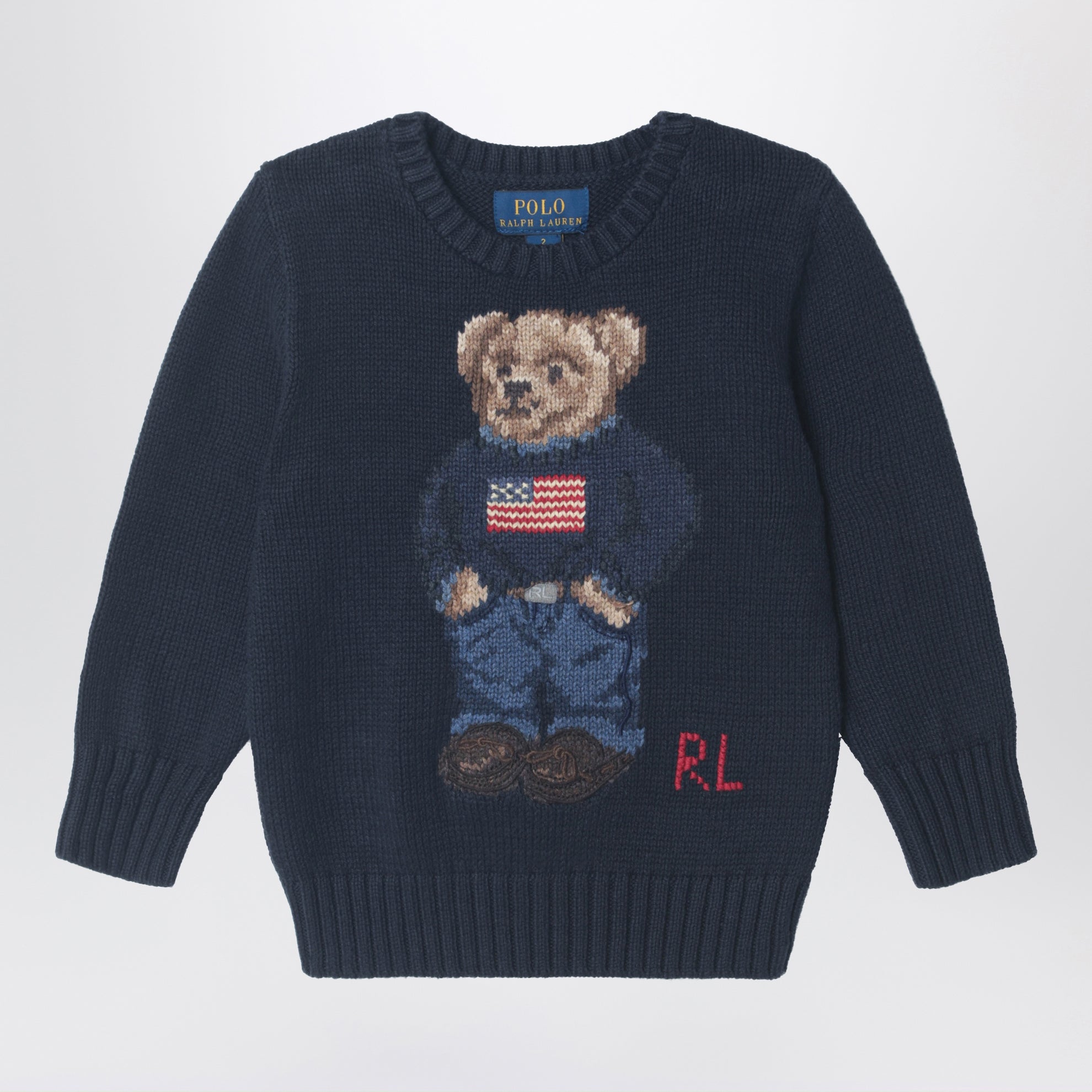 Maglione Polo Bear blu navy in cotone