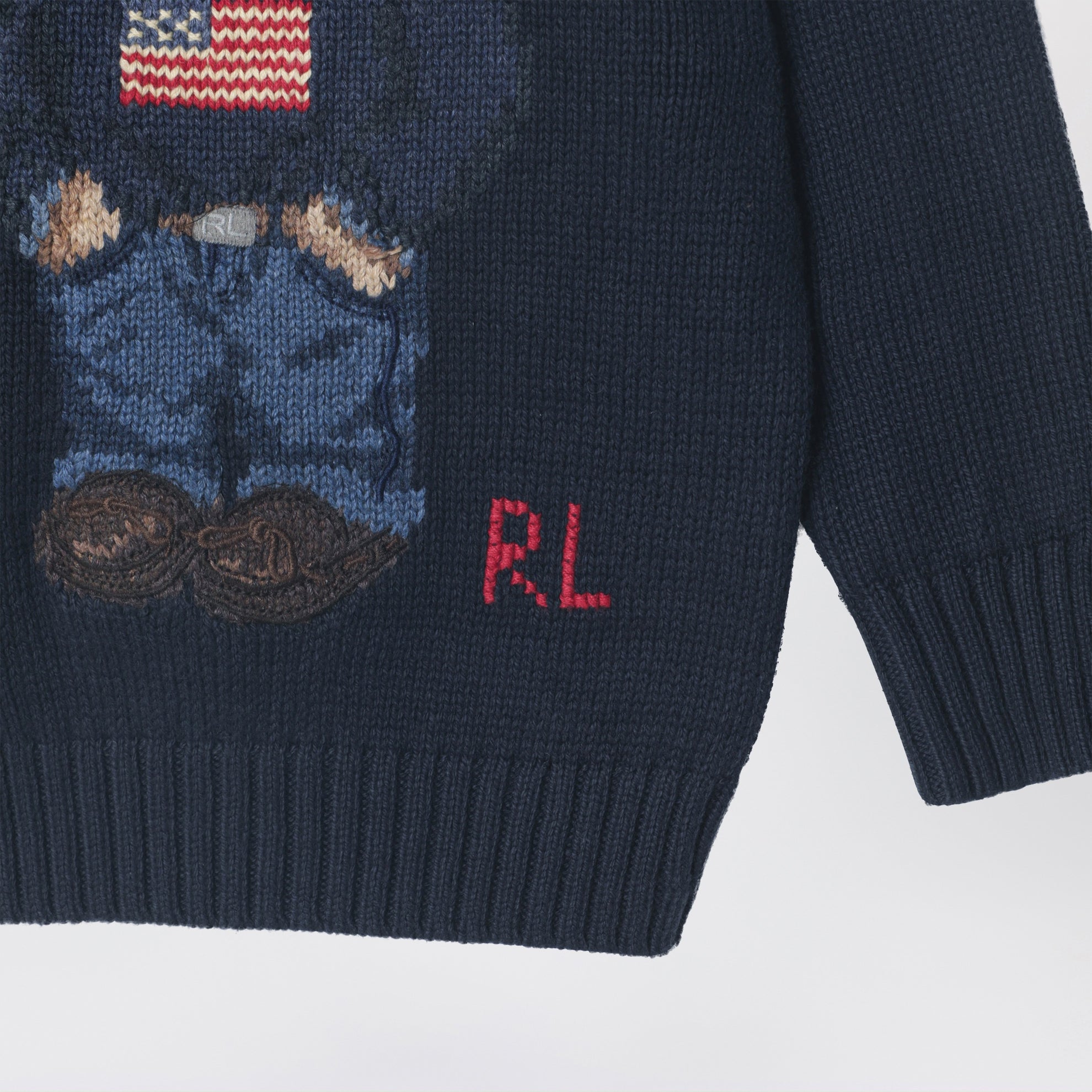 Maglione Polo Bear blu navy in cotone