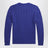 Bright blue crew neck sweater with braids