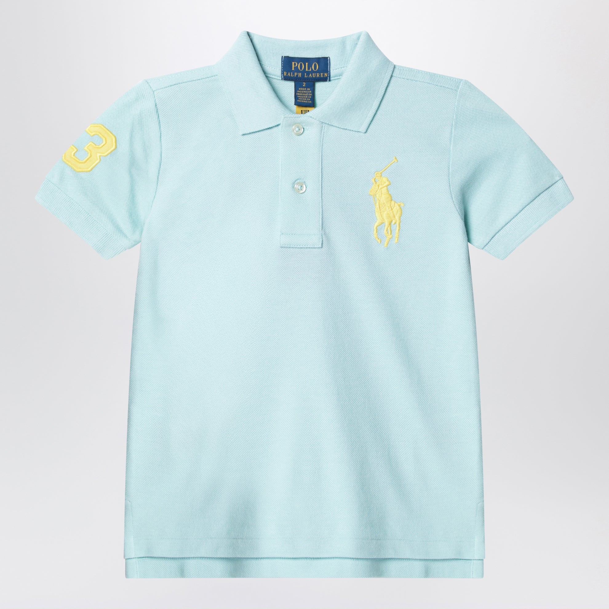 Polo azzurra con ricamo logo