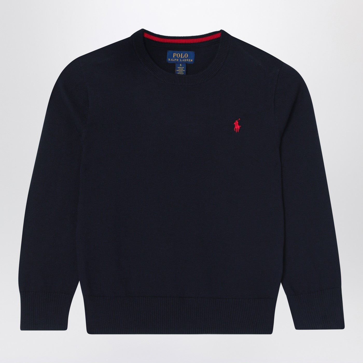 Maglione blu navy in cotone