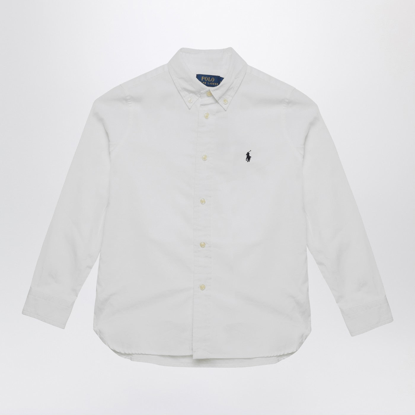 Weißes Button-Down-Hemd aus Baumwolle