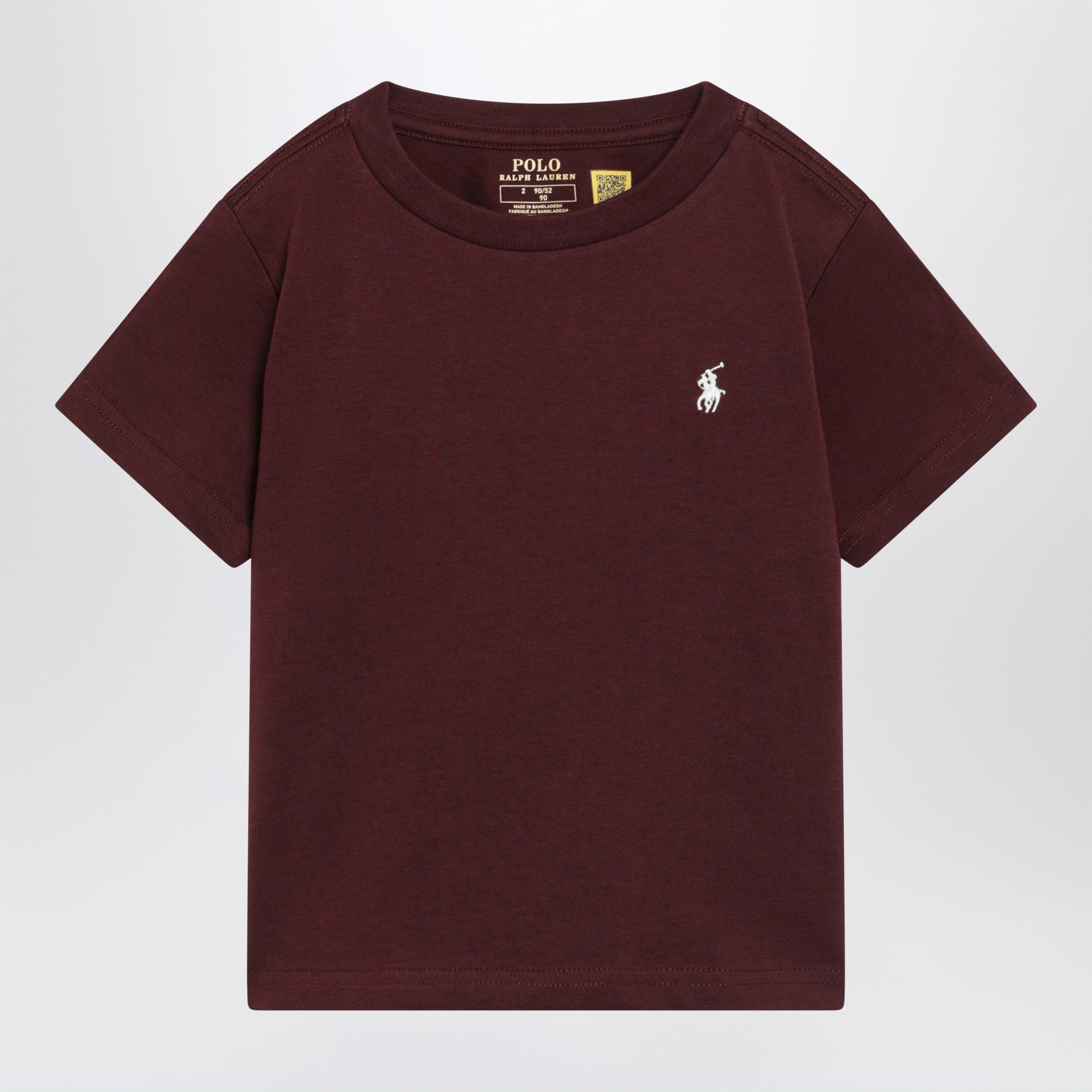 T-shirt a maniche corte bordeaux scuro