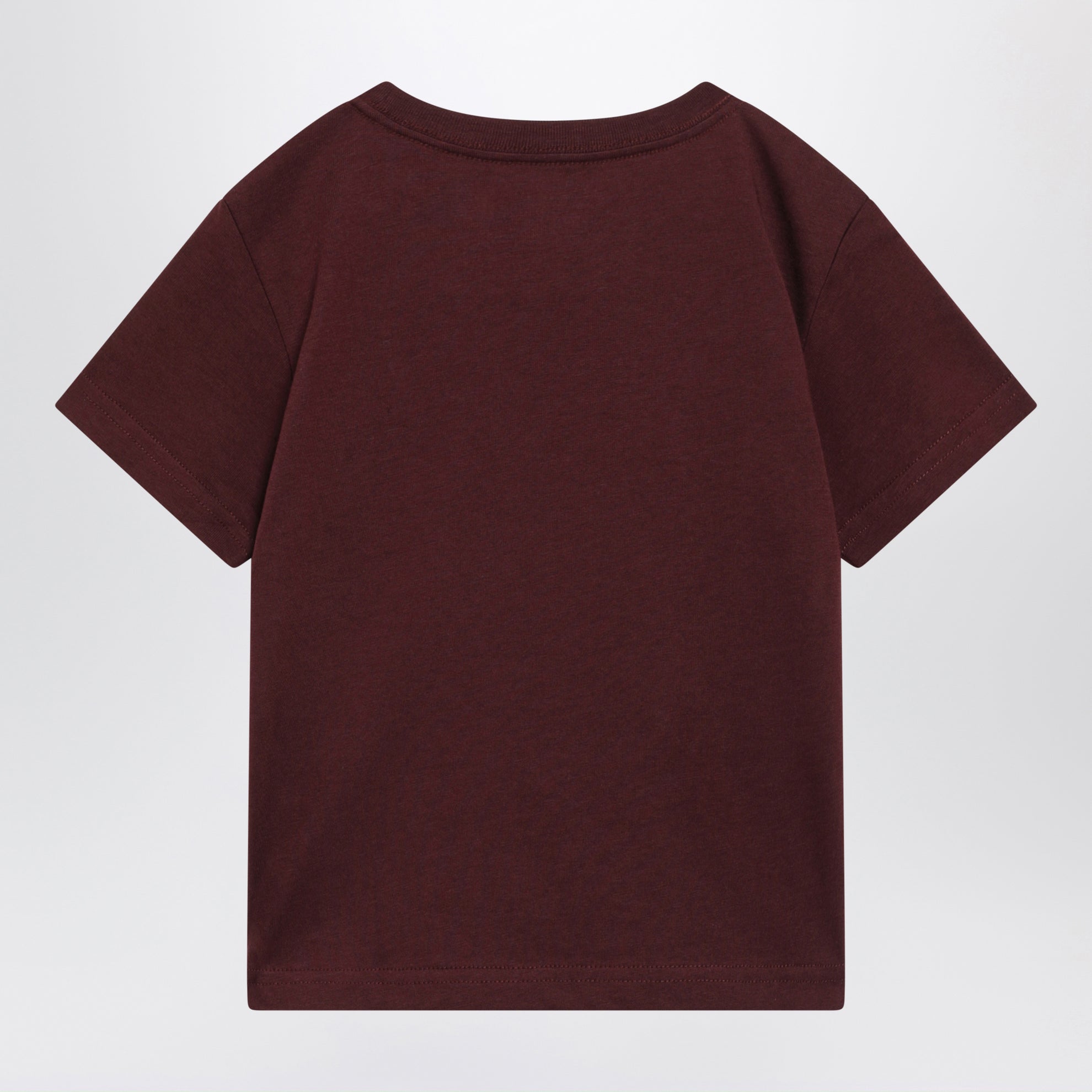 T-shirt a maniche corte bordeaux scuro