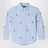 Hellblaues Button-down-Hemd mit Logos