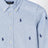 Hellblaues Button-down-Hemd mit Logos