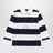 Polo a righe blu navy/bianca in cotone