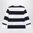 Polo a righe blu navy/bianca in cotone