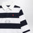 Polo a righe blu navy/bianca in cotone