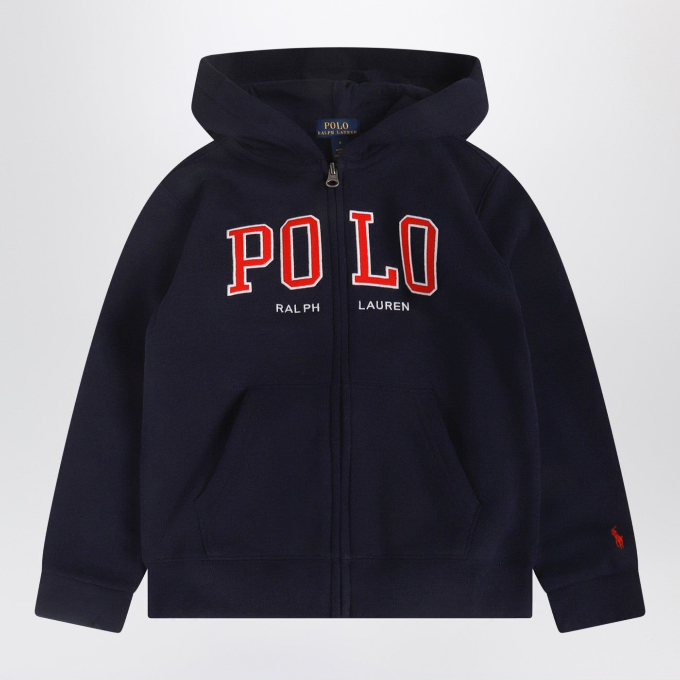 Polo Ralph Lauren Navy blue zip hoodie with logo | TheDoubleF