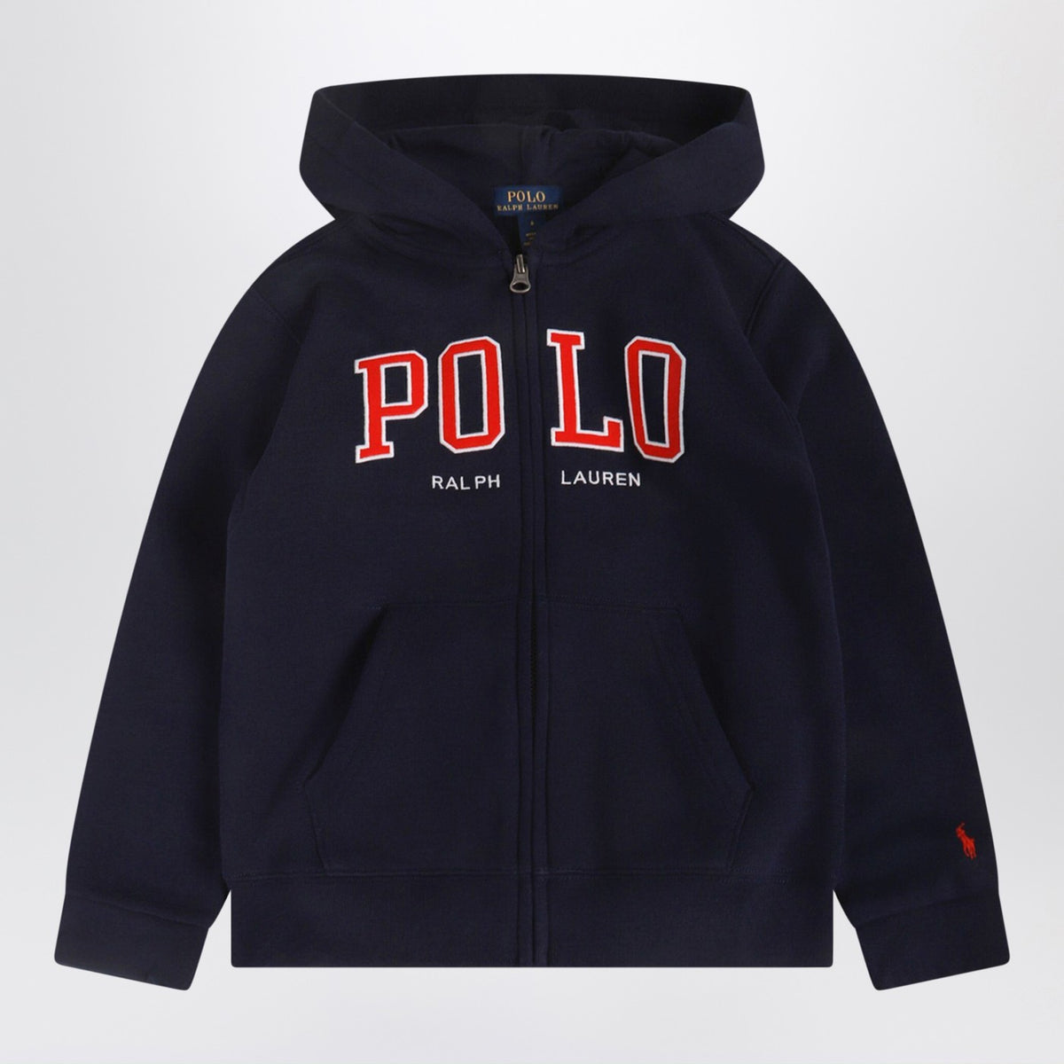 Polo Ralph Lauren Navy blue zip hoodie with logo | TheDoubleF