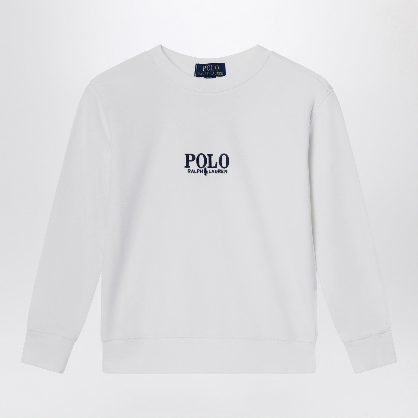 Felpa bianca in cotone con logo
