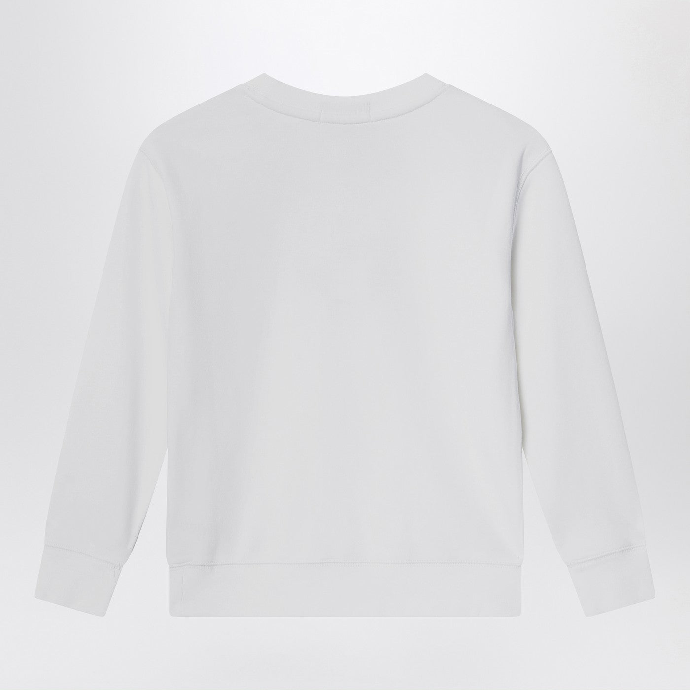 Felpa bianca in cotone con logo