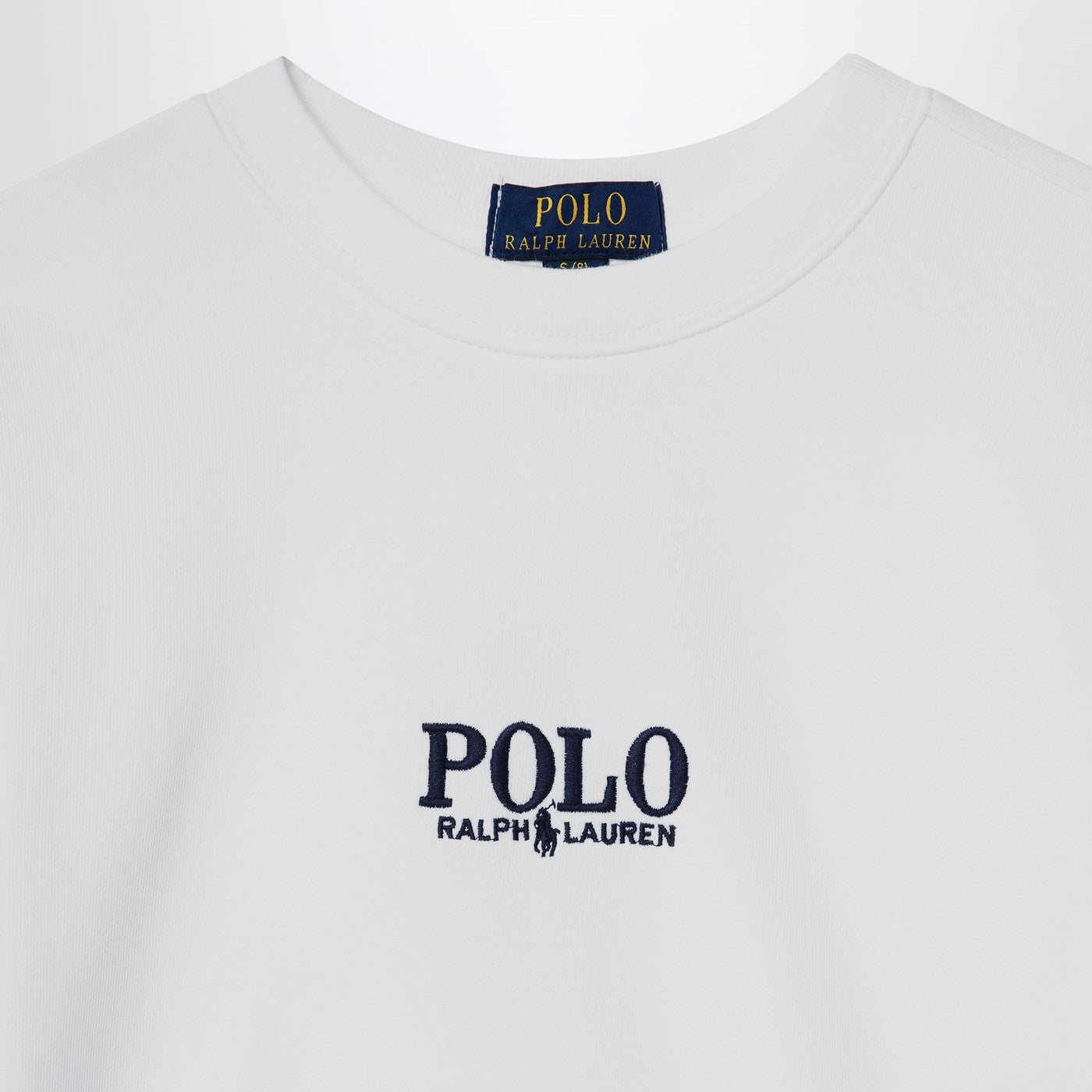 Felpa bianca in cotone con logo