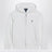 Felpa con zip bianca in misto cotone