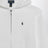 Felpa con zip bianca in misto cotone