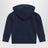 Felpa con zip blu navy