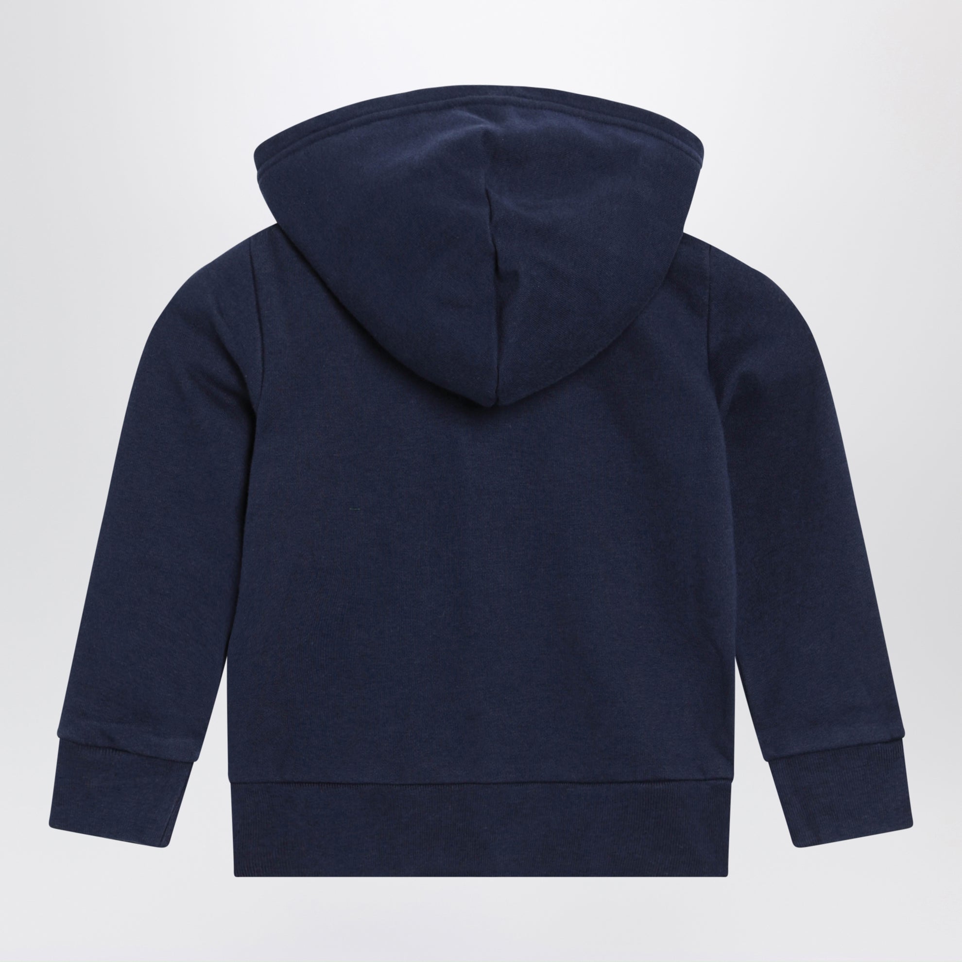 Felpa con zip blu navy