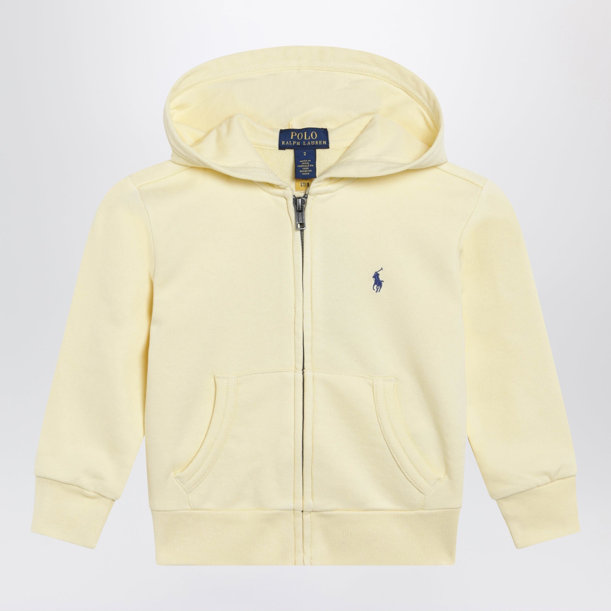 Sweat zippé jaune clair