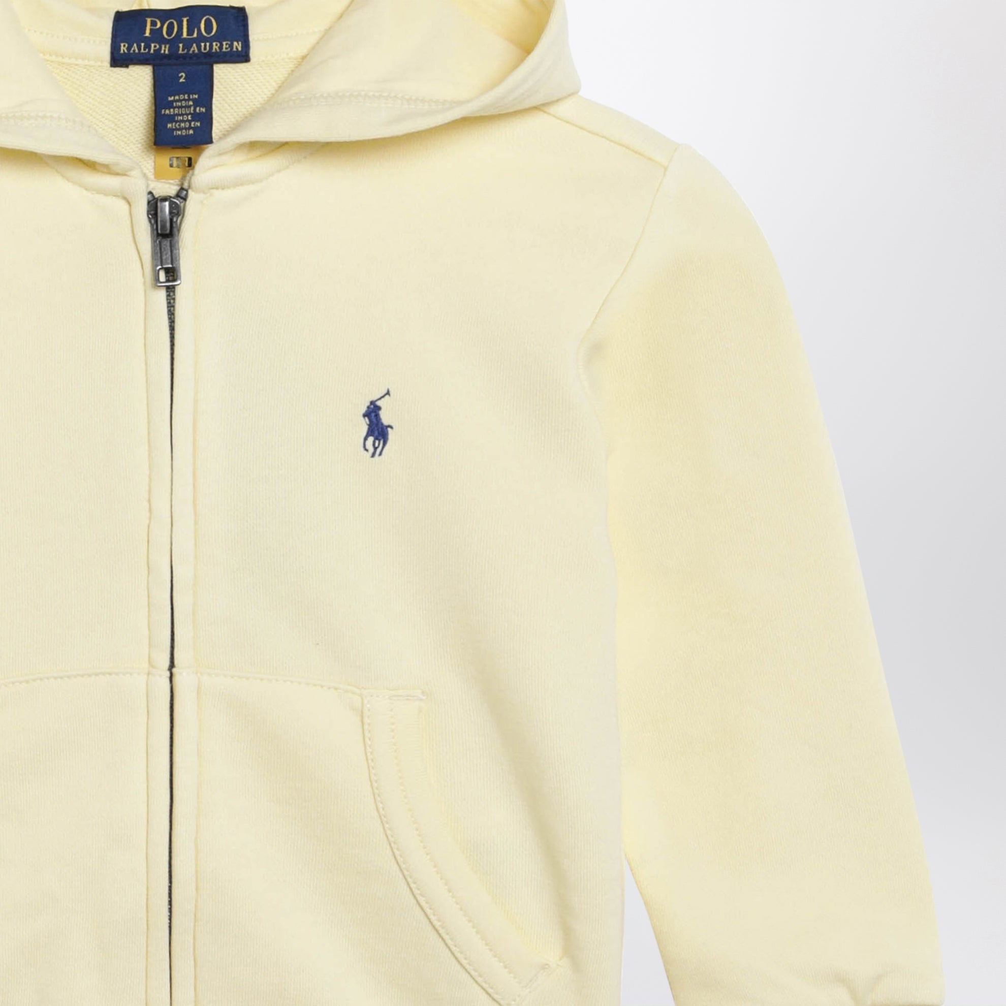 Sweat zippé jaune clair