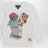 Weißer Baumwollpullover mit Polo Bear