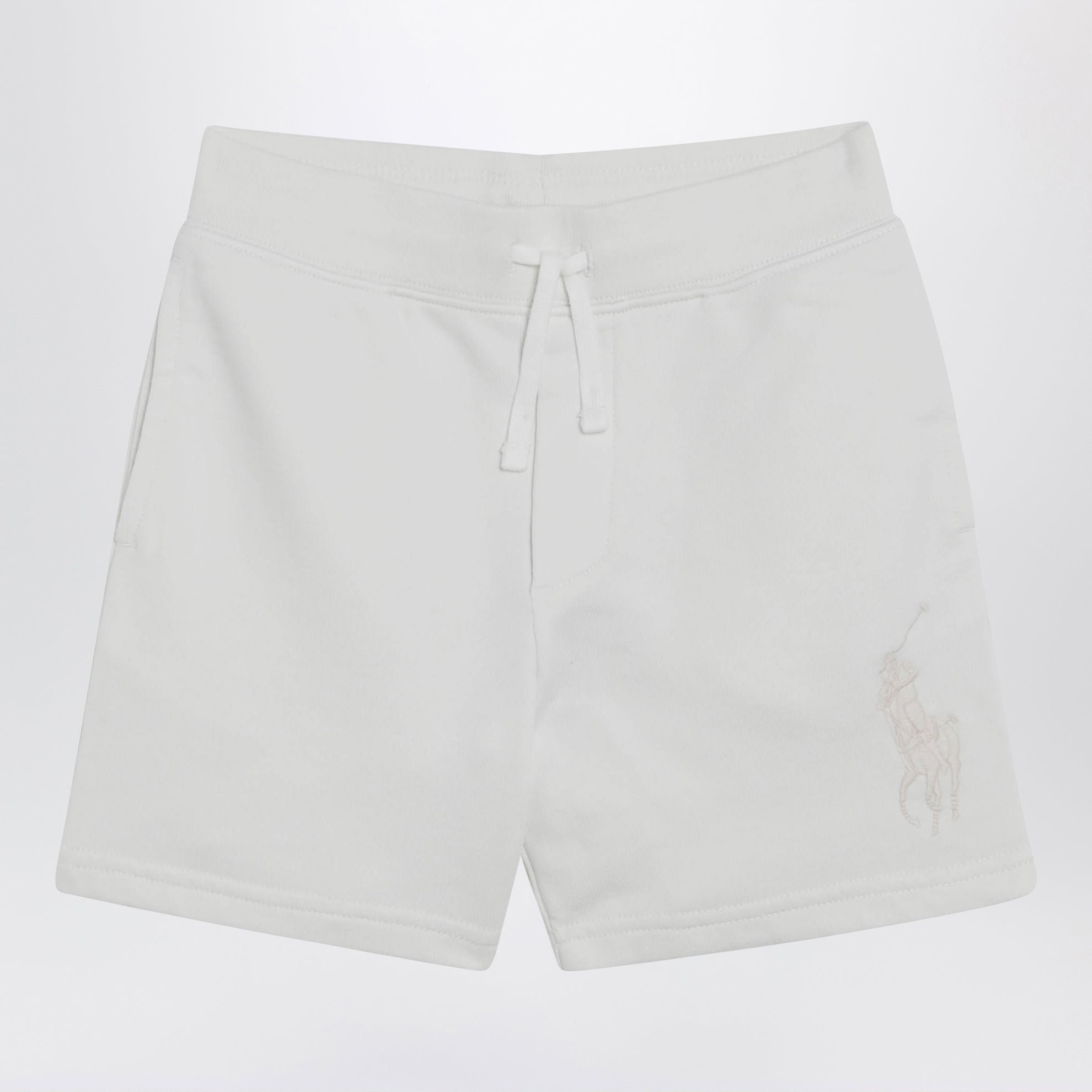 Shorts bianchi con ricamo logo