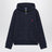 Felpa con cappuccio e zip blu navy