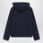 Felpa con cappuccio e zip blu navy