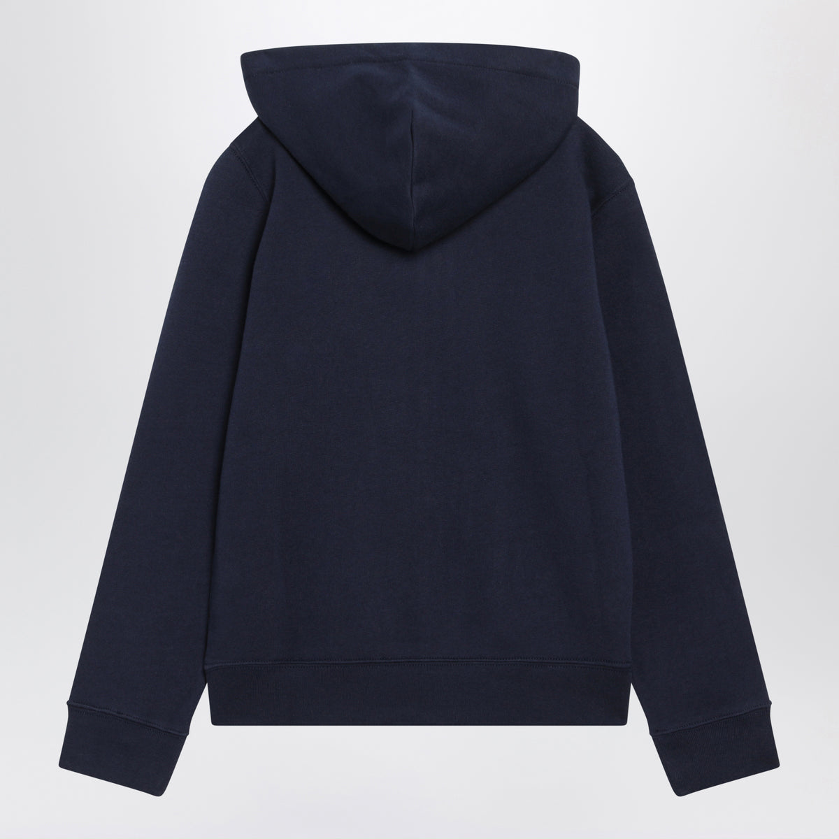 Felpa con cappuccio e zip blu navy