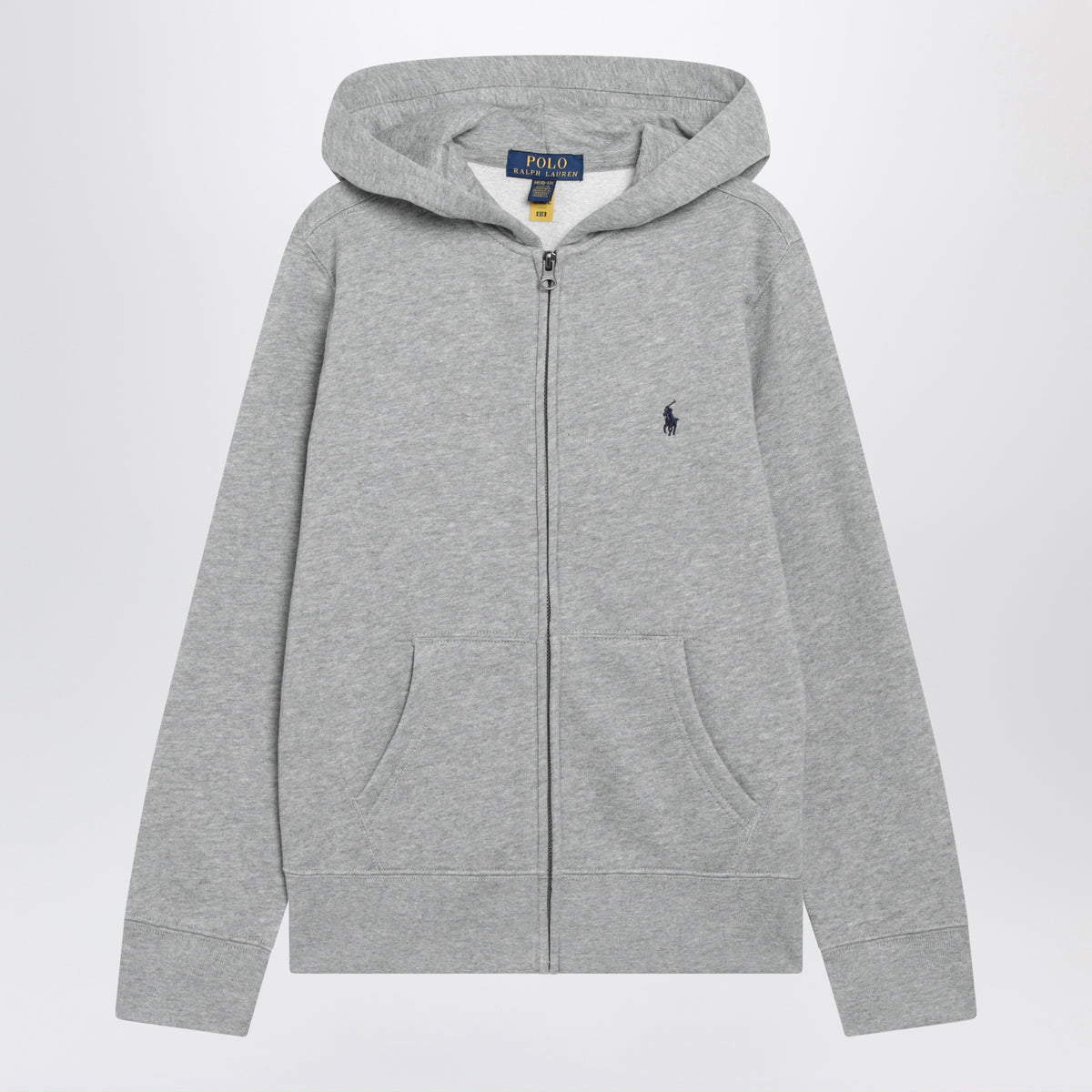 Grey zip-up hoodie