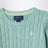 Maglione verde celadon in cotone a trecce