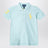 Hellblaues Polohemd con gesticktem Logo