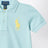 Polo azzurra con ricamo logo