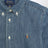 Blue denim button-down shirt