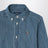 Chemise en denim bleu à col boutonné