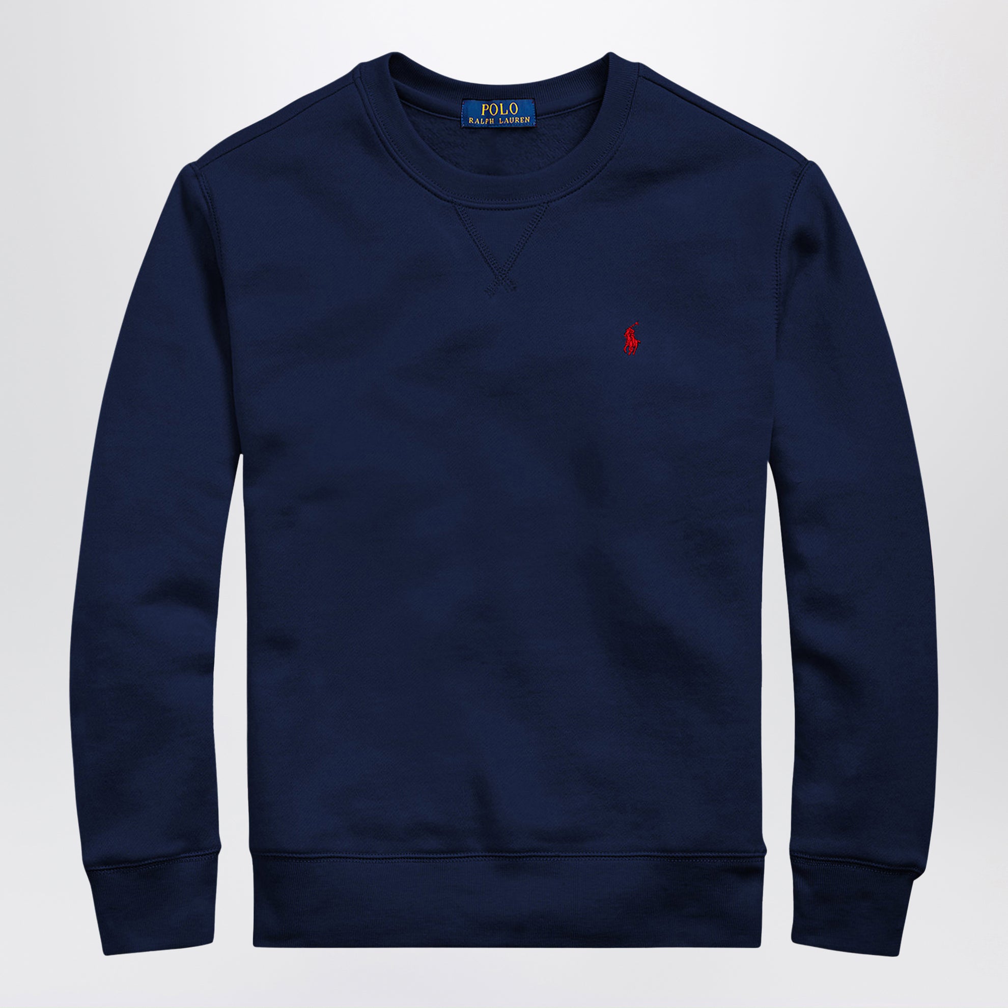 Sweat-shirt bleu marine en coton mélangé