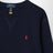 Navy blue cotton blend sweatshirt