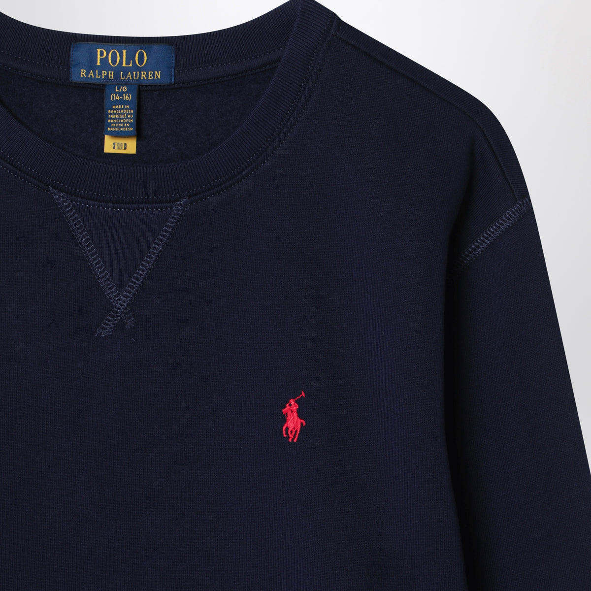 Navy blue cotton blend sweatshirt