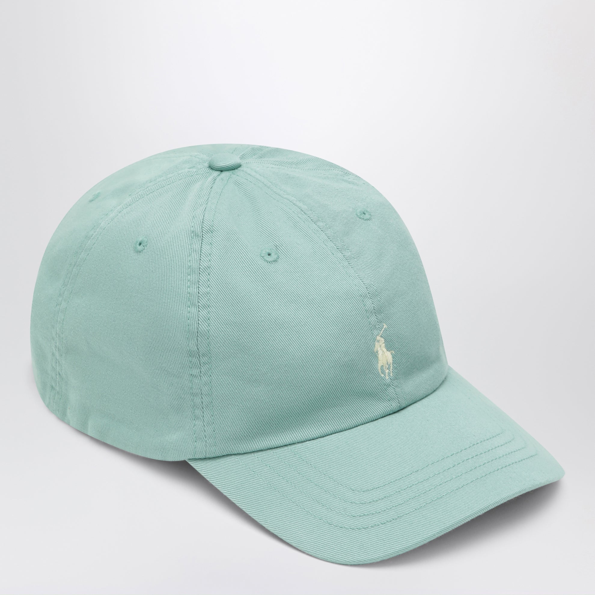 Cappello da baseball color acquamarina in cotone