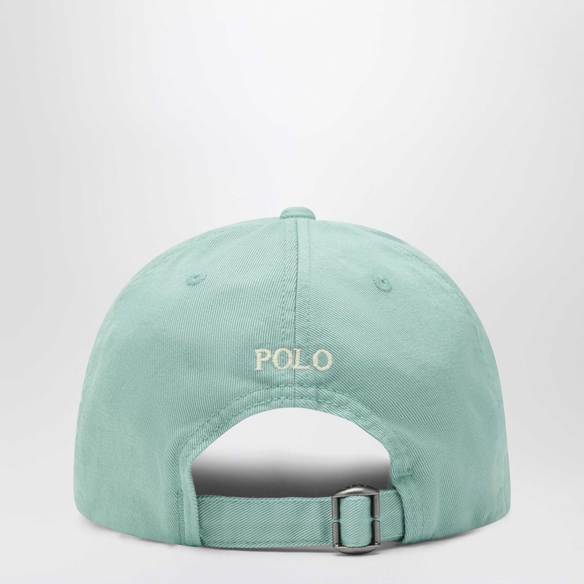 Cappello da baseball color acquamarina in cotone