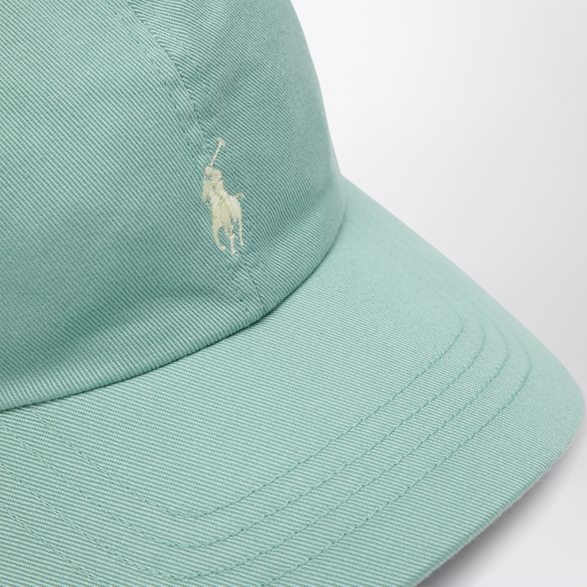 Cappello da baseball color acquamarina in cotone