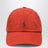 Orangerote Baseballkappe mit gesticktem Logo