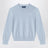 Light blue cotton crew-neck sweater