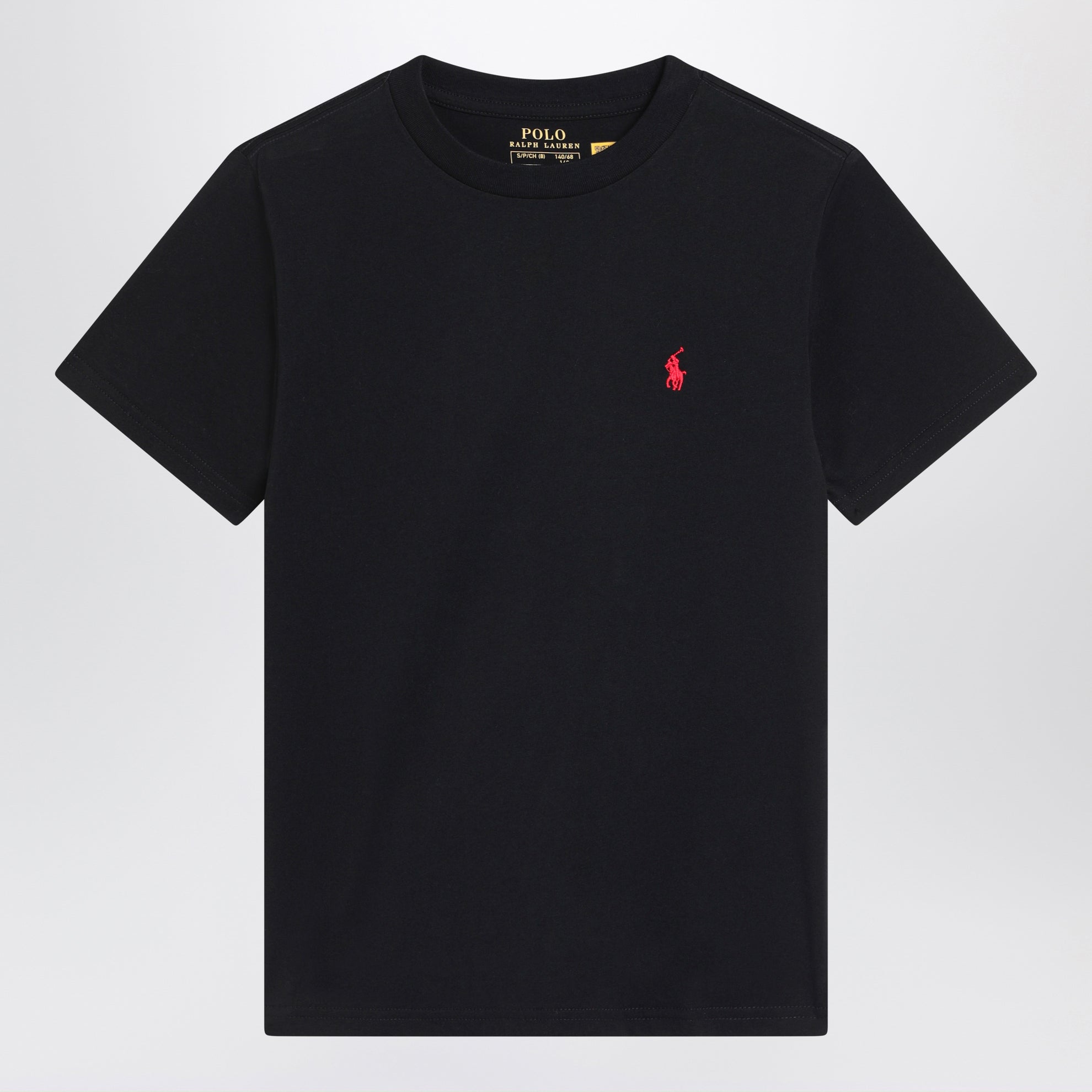 Schwarzes T-Shirt aus Baumwolle